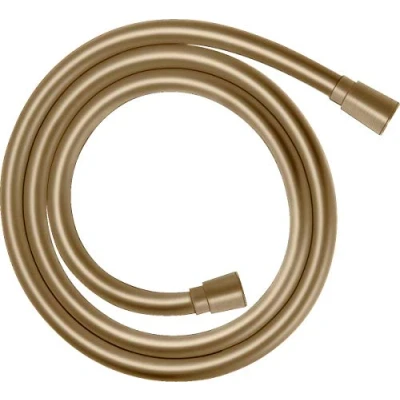 Abbildung von hansgrohe Isiflex universal Duschschlauch 1,25m, mit Verdrehschutz, flexibler Brauseschlauch Knickschutz, inkl. Dichtungsringe, Brushed Bronze