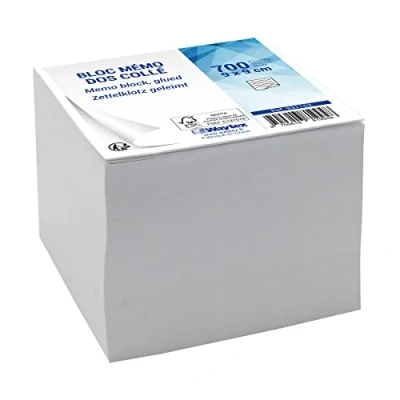 Abbildung von Waytex 931152 Memoblock Würfel mit 700 Noten, 9 x cm, Rückseite verleimt