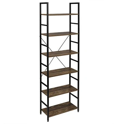 Abbildung von EUGAD Standregal Bücherregal Metallregal Leiterregal Stufenregal Multifunktionale Regal Industrie Design MDF Metall 60x28x180cm, Vintage