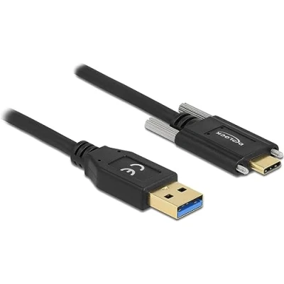 Abbildung von Delock Kabel Typ A Stecker zu USB Type C™ mit Schraube Oben 2 m