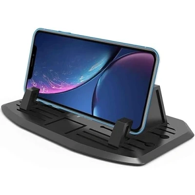 Abbildung von ipow Handyhalterung fürs Auto, universal kfz Armaturenbrett Handyhalter rutschfest Smartphone Halter kompatible mit iPhone XS max/ 8/7 plus/6s/ se, Samsung Galaxy, GPS Geräte und weiter… (Klassik)