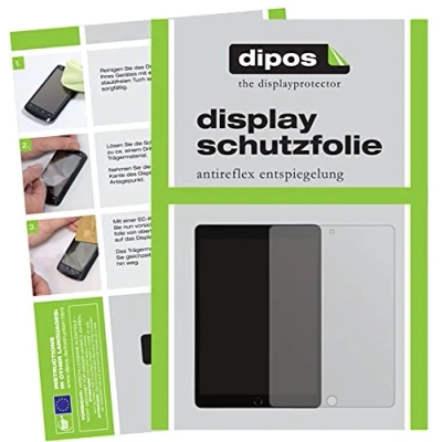 Abbildung von dipos I 2x Schutzfolie matt kompatibel mit Apple iPad 10.2 Zoll (9.Gen 2021) Folie Displayschutzfolie