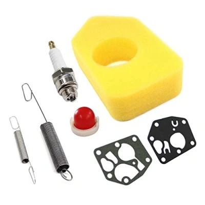 Abbildung von AISEN Luftfilter 698369 mit Vergaser Membran Dichtung 495770 795083 Reglerfeder 691859 692211 Primerpumpe 694394 Zündkerze für Briggs &amp; Stratton 3,54,5 HP Classic Sprint Quattro Motor