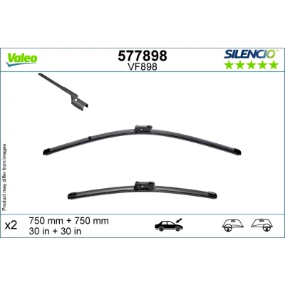 Abbildung von Scheibenwischer Valeo 577898 vorne Flachbalkenwischblatt VOLKSWAGEN: ID.3, CUPRA: Born Schrägheck