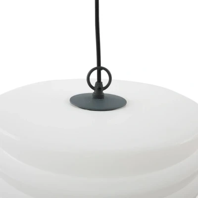 Abbildung von Lindby Außenhängeleuchte Arona,weiß, Kunststoff, Ø 38 cm