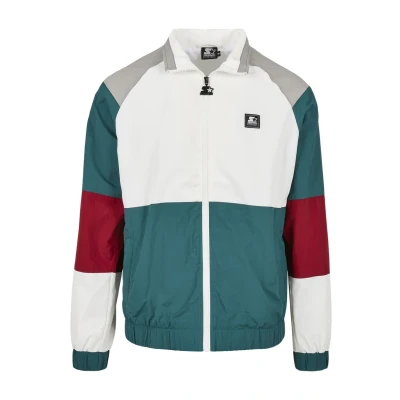 Abbildung von Starter Leichte Jacke, Herren, Größe: Small, Retro grn/wht/brick rd/gry