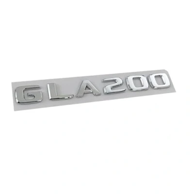 Abbildung von 3D ABS Chrom GLA260 Logo GLA200 Emblem Buchstaben Aufkleber Auto Kofferraum Abzeichen kompatibel mit Mercedes Benz GLA 200 X156 H247 Zubehör (Color : Chrome)