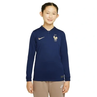 Abbildung von Nike France DN0788 Season 2022/23 Official T Shirt Men&#039;s Midnight Navy/METALLIC Gold XS