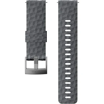 Abbildung von Suunto Ersatz Uhrenarmband, für alle Spartan Sport WRH und 9 Uhren, Silikon, Länge: 22,3 cm, Stegbreite: 24 mm, Grau/Silber, Inkl. Stifte zur Montage, SS050222000