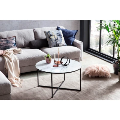 Abbildung von SalesFever Couchtisch, Tischplatte in Marmoroptik