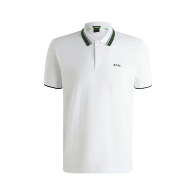 Abbildung von BOSS Paddy Heritage Poloshirt, Herren, Größe: Large, White