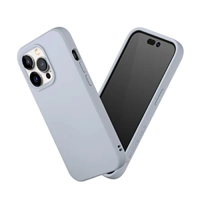 Abbildung von RhinoShield Case kompatibel mit [iPhone 14 Pro] SolidSuit Stoßdämpfende &amp; schlanke Schutzhülle Premium Finish 3.5 Meter Fallschutz Silbergrau