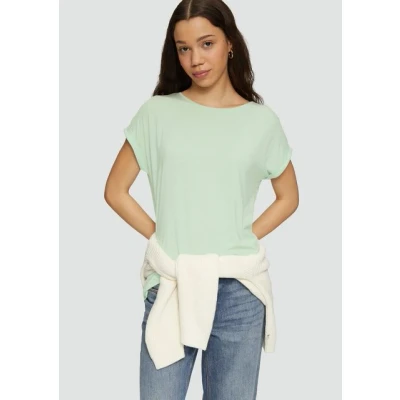 Abbildung von QS Tshirt basic, Damen, Größe: XS, Hellgrün