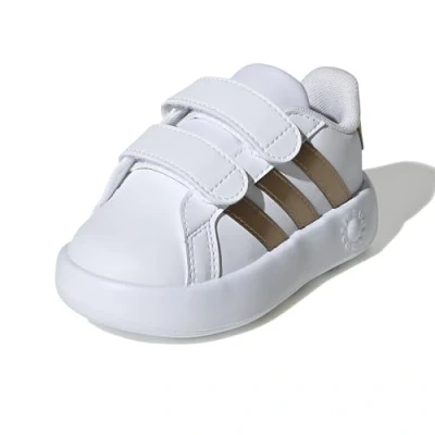 Abbildung von adidas Grand Court 2.0 Shoes Kids Tennisschuhe, Cloud White/Matte Copper/Matte Gold, 26.5 EU