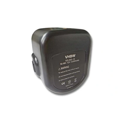 Abbildung von vhbw 1x Akku kompatibel mit Black &amp; Decker AST12, AST12XC, AST2, AST2XC, CD12, CD1202GK, CD1202K, CD120GK Werkzeug (3000 mAh, NiMH, 12 V)