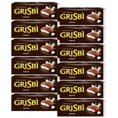 Abbildung von MATILDE VICENZI Grisbi Cocco Italienische Biskuits mit Kokosnussfüllung 150g x 12 Pakete