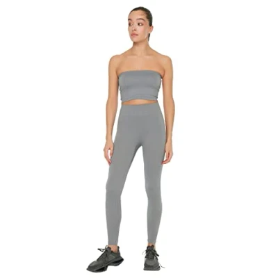 Abbildung von TRENDYOL Damen Gebreide sportstoten Yoga Pants, Anthracite, XS S EU