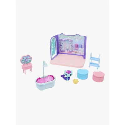 Abbildung von Spin Master Spielwelt Gabby&#039;s Dollhouse Deluxe Room MerCat&#039;s Badezimmer, Badezimmer mit Meerkätzchen, Möbelstücken und thematischem Zubehör