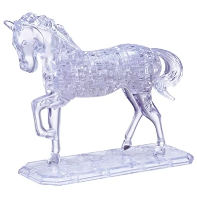 Abbildung von Crystal Puzzle 3D Pferd Transparentes Design 100 Teile Bausatz für Kinder und Erwachsene HCM Kinzel