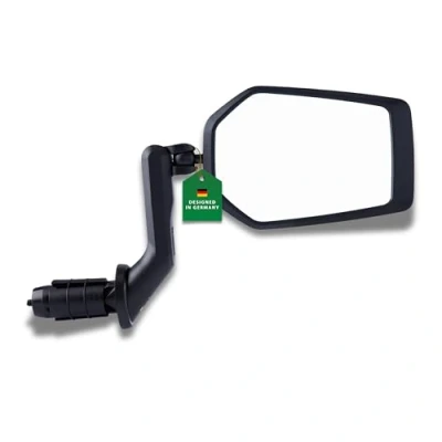 Abbildung von CONTEC Fahrrad Rückspiegel E View EVO, links und rechts, kurzer Spiegelarm 85mm, für Lenkerinnenklemmung 16 mm, Sicherheitsglas, schwarz, 1 Stück