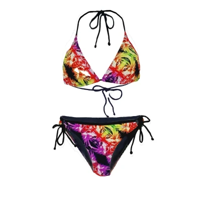 Abbildung von BECO the world of aquasports Triangelschleifchen Bikini, Damen, Größe: 36, Schwarz bunt