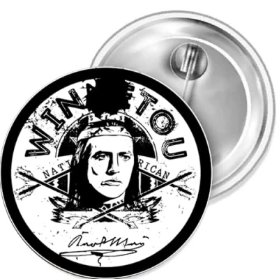 Abbildung von Sammys Shirt Store Indianer Wir Lassen Uns die Kindheit Nicht verbieten Button 25 mm