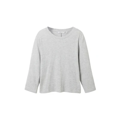 Abbildung von TOM Tailor Denim BOXY Strickpullover, Damen, Größe: XL, Basic light grey melange
