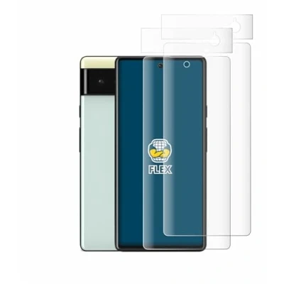 Abbildung von BROTECT 2 Stück Full Cover Schutzfolie für Google Pixel 6 (Display+Kamera) Screen Displayschutz Folie [3D Curved, Kristall Klar]