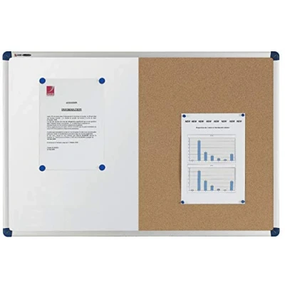 Abbildung von Nobo 1902109 Kombitafel Kork /Weisswand, Inklusive Befestigungsset, 60 x 45 cm