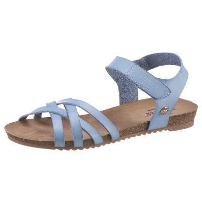 Abbildung von Mustang Shoes Riemchensandale, Sommerschuh, Sandalette, Klettschuh, mit Klettverschluss Riemchen