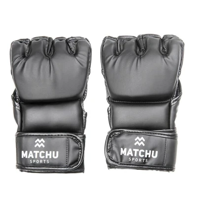 Abbildung von MMA Handschuhe 2er Set Größe M/L aus Leder Schwarz