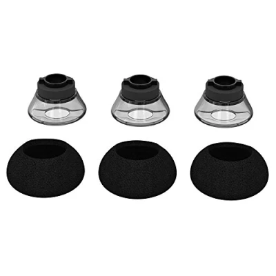 Abbildung von Eartips für Plantronics Voyager 5200/5200 Office Series/5200 UC, Wiki VALLEY 3 Pack Schaumstoffhülle &amp; Ohrhörergel Ohrhörer Klein