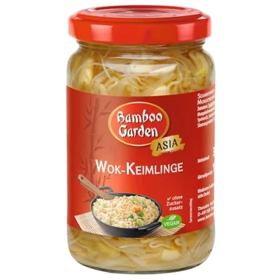 Abbildung von Bamboo Garden Wok Keimlinge, 330 g, Abtropfgewicht 180 g (Verpackungsdesign kann abweichen)
