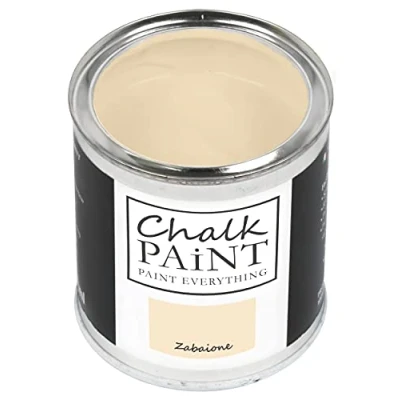 Abbildung von Chalk Paint Everything® Zabaione (Zabaglione Gelb) (750 ml) Wasserbasierte Kreidefarbe für Shabby Chic Möbel, Dekoration und Recycling Projekte Ungiftig, leicht anzuwenden