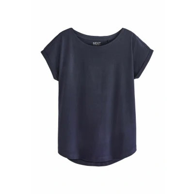 Abbildung von Next Round NECK Sleeve Regular FIT Tshirt basic, Damen, Größe: XS, Dark navy blue