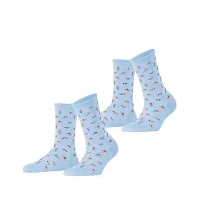 Abbildung von Esprit Flowers 2PACK Socken cloud, Damen, Größe: 39 42, Cloud