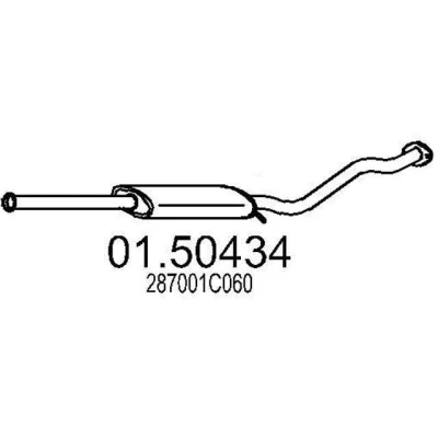 Abbildung von MTS 01.50434 Mittelschalldämpfer 1700 HYUNDAI: Getz