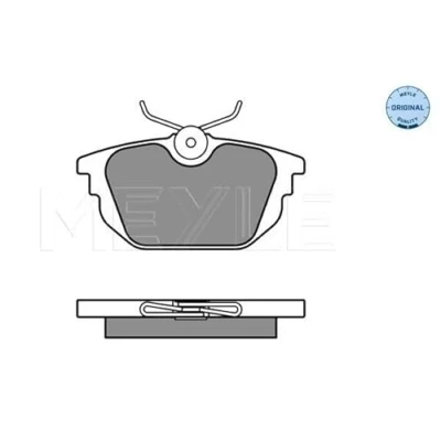Abbildung von MEYLE 025 231 7714 Bremsbelagsatz ORIGINAL Quality Hinterachse exkl. Verschleißwarnkontakt mit Anti Quietsch Blech FIAT: Punto I Schrägheck, Coupe
