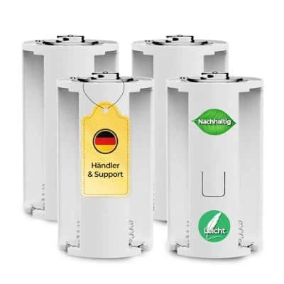 Abbildung von 4X Batterieadapter Akku Adapter für Mignon auf Mono 3 x AA D Alternative zu Batterien und