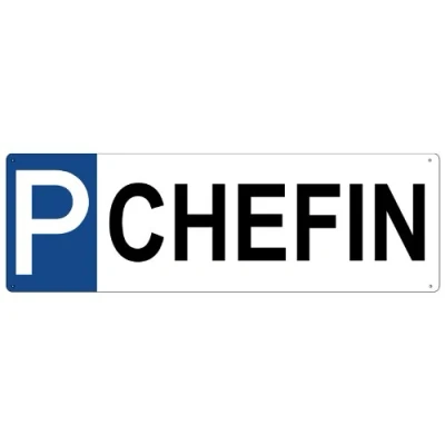 Abbildung von Interluxe METALLSCHILD Blechschild Parkschild Dekoschild P Chefin Parkplatz Schild Geschenk