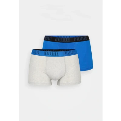 Abbildung von Puma MEN Everyday Trunks 2 PACK Panties, Herren, Größe: Large, Blue/grey melange
