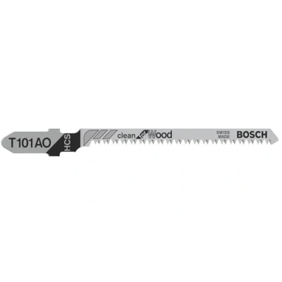 Abbildung von Bosch clean for Wood T 101 AO Stichsägenblatt für Sperrholz, Weichholz, Schichtstoffplatten, nicht scheuerndes Holzmaterial 3 Stücke Schaft Länge: 83 mm (2608630559)