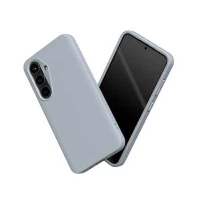 Abbildung von RhinoShield Case kompatibel mit [Galaxy S25] SolidSuit Stoßdämpfende &amp; schlanke Schutzhülle Premium Finish 3.5 Meter Fallschutz Silbergrau