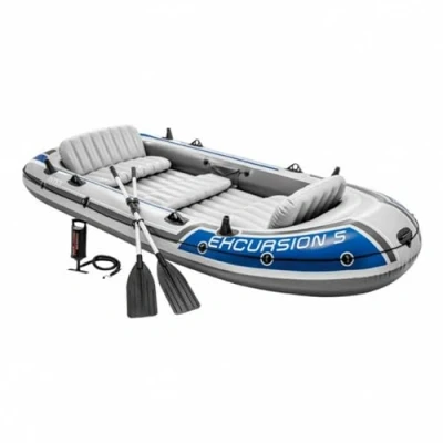 Abbildung von Intex Schlauchboot &quot;Excursion 5&quot;, (Set, mit 2 Paddeln und Luftpumpe)
