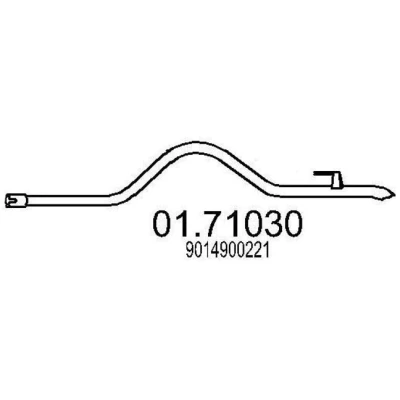 Abbildung von MTS 01.71030 Abgasrohr 2010 hinten für Endschalldämpfer MERCEDES BENZ: Sprinter 2 T Bus, Pritsche/Fahrgestell, 3 Bus