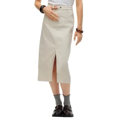 Abbildung von Vero Moda VERI HR CALF GA Bleistiftrock, Damen, Größe: XXL, Birch