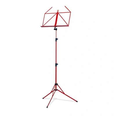 Abbildung von K&amp;M 100/5 Notenpult Rot Ausziehbarer Notenständer 50 130 cm klappbare Notenablage, faltbares Metall Stativ
