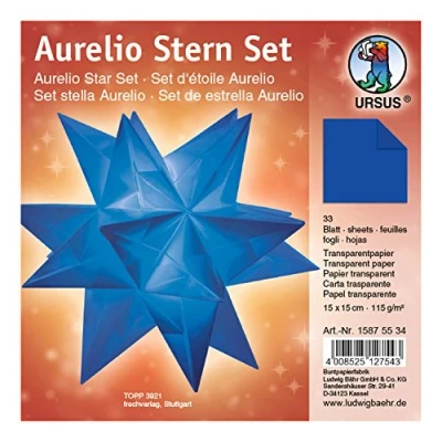 Abbildung von Ludwig Bähr Faltblätter Aurelio Stern Transparentpapier 115g/qm 15x15c