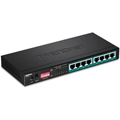 Abbildung von TRENDnet 8 Port Gigabit Langstrecken PoE+ Switch, x Ports, erweitert Reichweite bis zu 200m (656 Fuß), TPE LG80