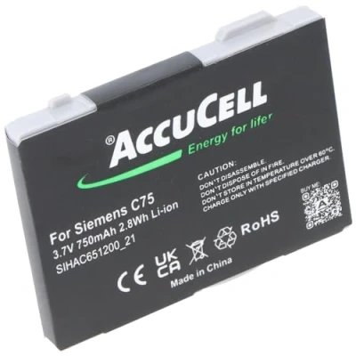 Abbildung von AccuCell Akku passend für Siemens C75, 900mAh